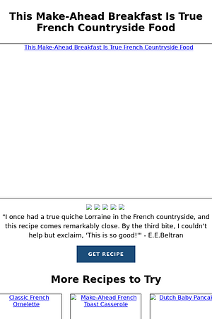 This Make-Ahead Breakfast Is True French Countryside Food