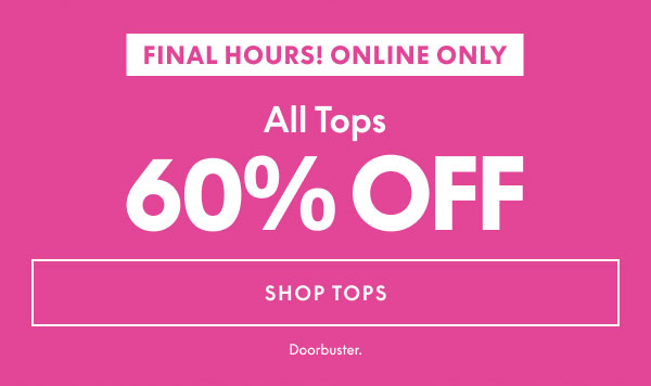 All Tops 60% Off