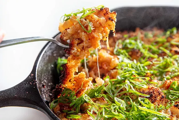 Crispy Kimchi Cheese Rice