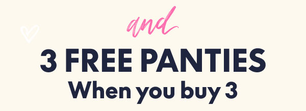 Panties Buy 3 Get 3 Free