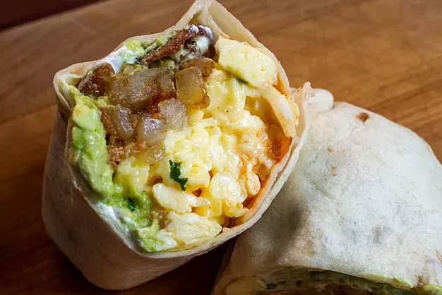 Bacon, Egg, and Cheese Breakfast Burrito
