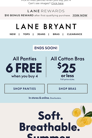 NEW cotton bras, NOW $25 OR LESS