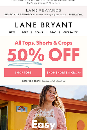 Look what's 50% OFF 🫣 All the tops & crops you love!