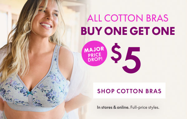 Shop Cotton Bras BOGO $5