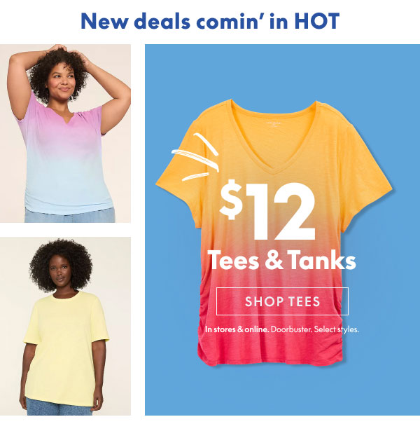 $12 Tees & Tanks