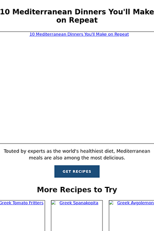 10 Mediterranean Dinners You'll Make on Repeat