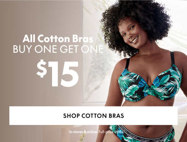 Shop Cotton Bras BOGO $15