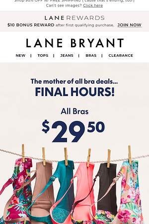 ALL BRAS $29.50 👏 FINAL HOURS