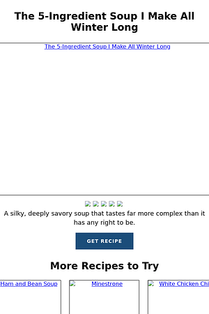 The 5-Ingredient Soup I Make All Winter Long