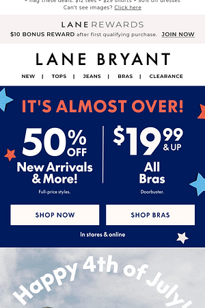 50% OFF! Happy 4th, from us to you 🇺🇸