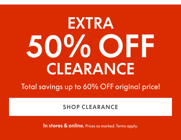 50% Off Clearance