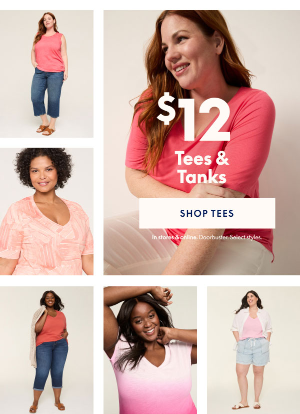 $12 Tees & Tanks
