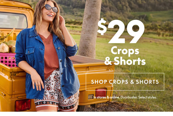 Shop Crops & Shorts $29