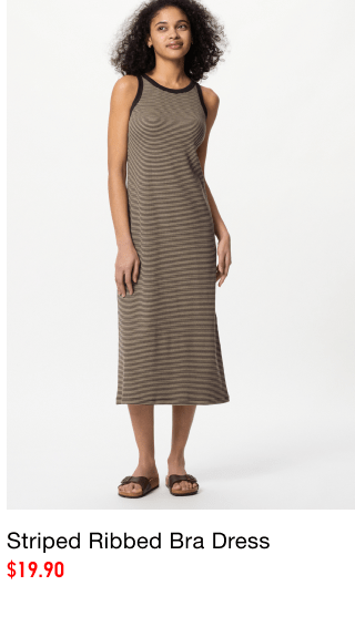 product4women0striped0ribbed0bra0dress