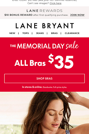 $35 BRAS. 50% OFF more. Long weekend looks good 👌