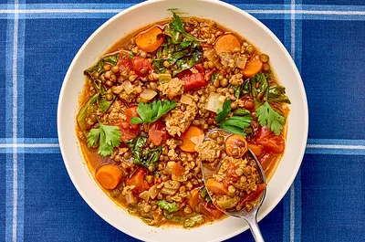 30-Minute Sausage and Lentil Stew