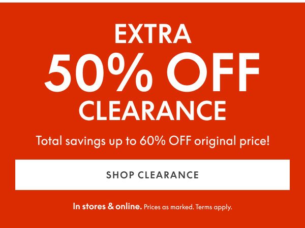 50% Off Clearance