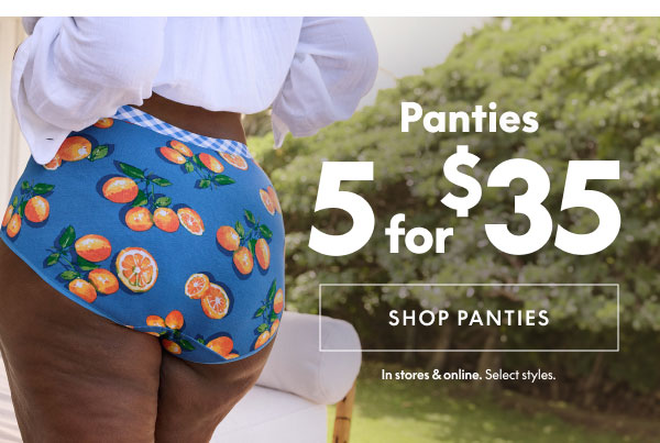 Shop Panties 5 for $35