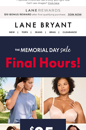$35 BRAS + 50% OFF! Here today. GONE TMRW