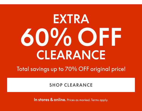60% Off Clearance