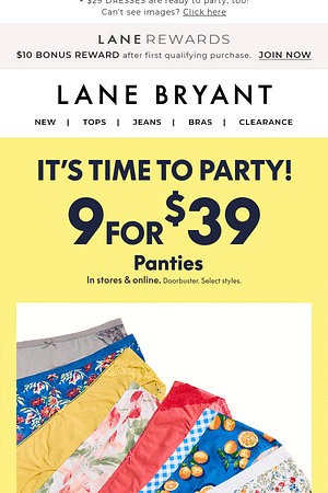 9/$39 PANTIES starts NOW! Are you even ready?