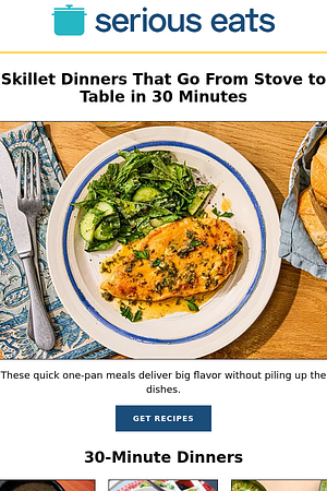 Skillet Dinners That Go From Stove to Table in 30 Minutes