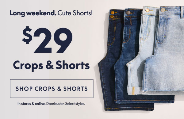 Shop Crops & Shorts $29