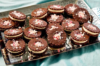 Chocolate Peppermint Sandwich Cookies