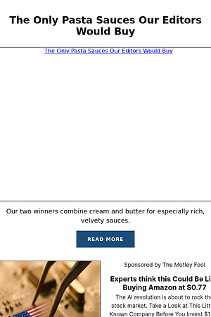 The Only Pasta Sauces Our Editors Would Buy