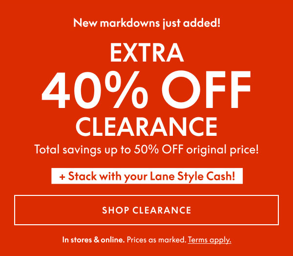 40% Off Clearance