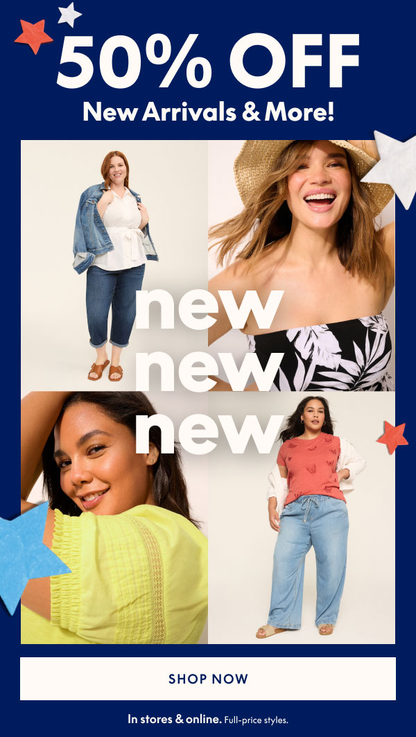 50% Off New Arrivals & More