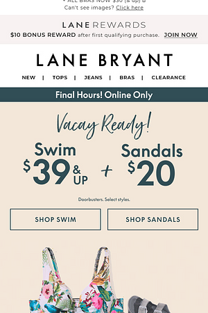Final hours! $39 SWIM + new styles you HAVE to see