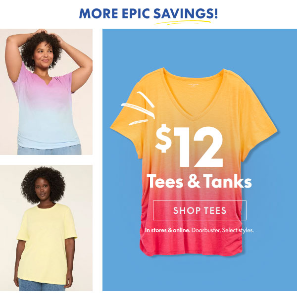 $12 Tees & Tanks