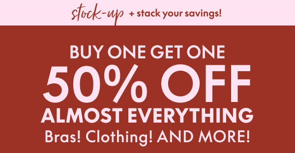 BOGO 50% Off Almost Everything