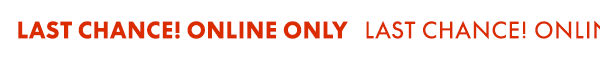 Last Chance Online Only