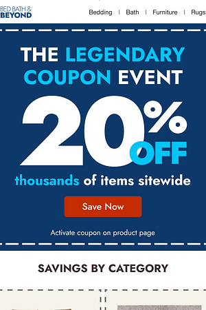 20% off thousands of items sitewide 🤩