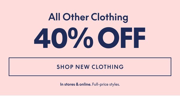 All Other Clothing 40% Off
