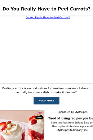 Do You Really Have to Peel Carrots?