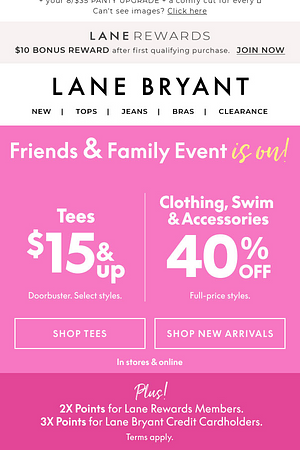 For you, fam! $15 TEES + $29 PANTS + 40% OFF ❤️