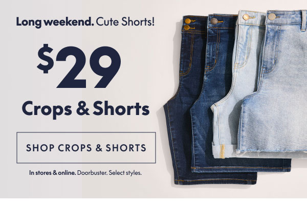 Shop Crops & Shorts $29