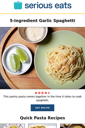 5-Ingredient Garlic Spaghetti