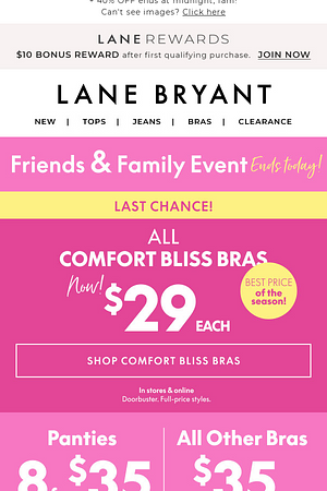 MINS LEFT ⌛️ $29 Comfort Bliss Bras + 8/$35 panties
